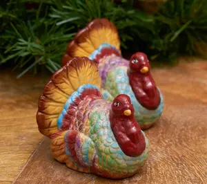 Thanksgiving Turkey Salt & Pepper Set Set of 2by Valerie