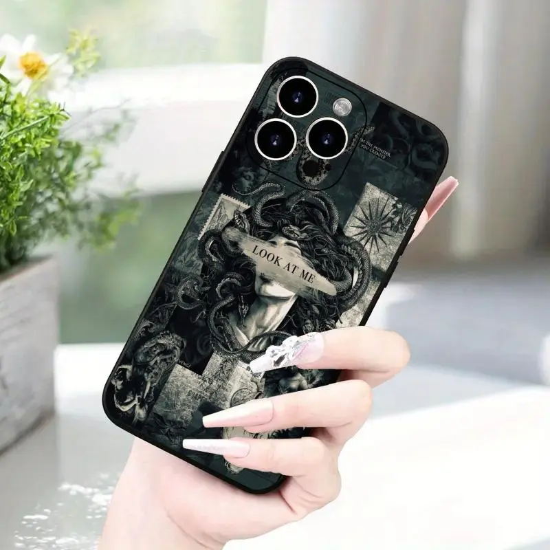 Medusa Gothic Art Pattern TPU Phone Case, Shockproof Phone Protective Cover with Lens Protector, Phone Accessory Compatible with iPhone 11 12 13 14 15 Pro Max - TikTok Shop Medusa Gothic Art Pattern TPU Phone Case, Shockproof Phone Protective Cover with Lens Protector, Phone Accessory Compatible with iPhone 11 12 13 14 15 Pro Max - TikTok Shop
