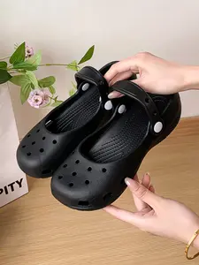Women's Lightweight Eva Slip-On Shoes, Breathable Anti-Slip, Wide Toe, Comfortable, Suitable for Driving, Street, Beach, Indoor Outdoor, Summer Beach Slippers