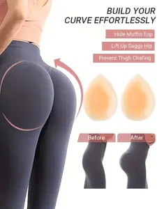 2PCS Silicone Water Drop Butt Lift Pads, Natural Butt Enhancer Inserts, Invisible Seamless Hip Pads for Body Shaping, Perfect for Y2K Outfits, Bodycon Dresses, Jeans & Daily Wear, Create Peach Butt Curve Effortlessly, Women