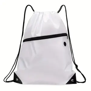 Backpack 1pc Men's Large Capacity Drawstring Backpack - Lightweight Daypack with Drawstring Closure, for Travel, Gym, Hiking - Available in Black, White, Blue, Red - Minimalist Backpack Bag, Outdoor Gear, Sleek Design, S