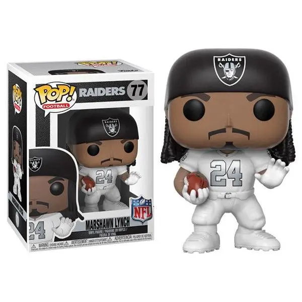 Funko Pop! Marshawn Lynch Color Rush, Oakland Raiders, NFL 77 Vinyl Figure in PopShield Protector