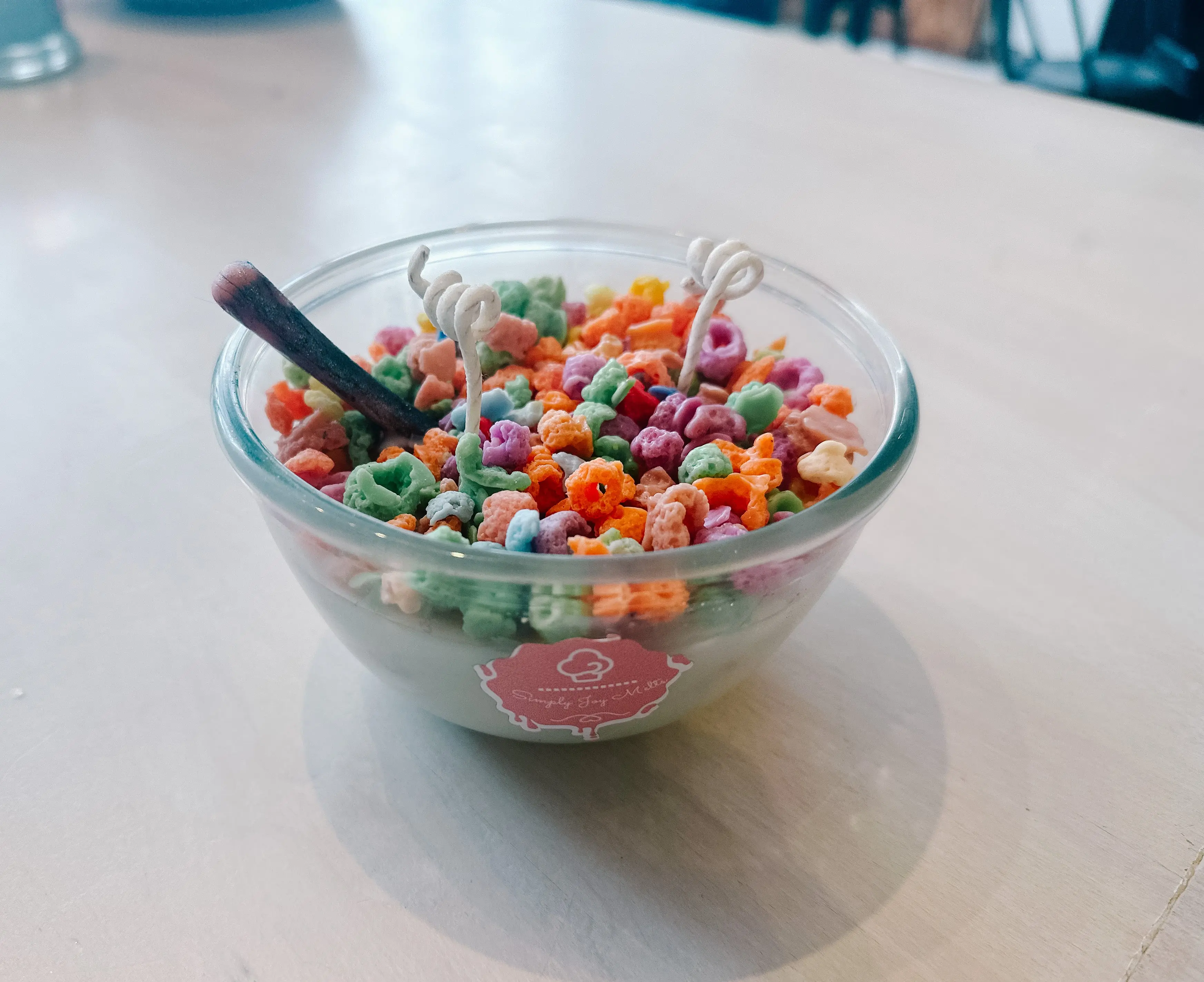 Cereal bowl candle