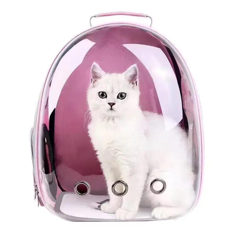 Transparent Skylight Pet Cat Carrier Backpack - Large Capacity, Zipper Closure, 30*23*42cm, Padded Shoulder Straps, Scratch Resistant, Ventilation Panels, Removable & Washable Pad, Breathable Portable Outdoor Travel/Vet Visit Supply, Daily Adventures