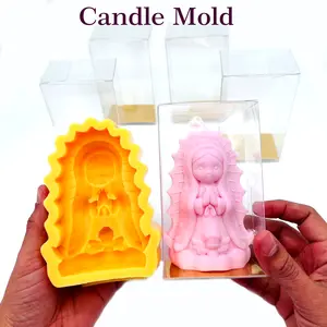 Virgin of Guadalupe Silicone Mold + crystal boxes for Crafting