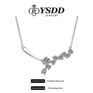 【11.15】Ethereal Stellar 9-star Y-neck 1CT vvs Synthetic Moissanite Necklace in 925 Sterling Silver
