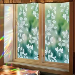 Self-Adhesive Rainbow Privacy Film for Glass, 2D Pattern PVC Window Decor, No Glue Needed, Ideal for Home, Kitchen, Bathroom, Bedroom, Balcony