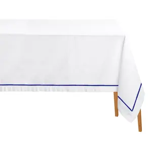Blue Embroidery Tablecloth