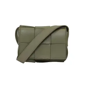 Pre-owned Bottega Veneta leather Tote Bags Cassette Mini 12 Green S