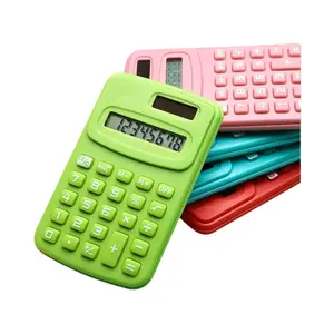 Mini 8 Digits Electronic  for School, Office, Travel, Assorted Colors, Set of 8