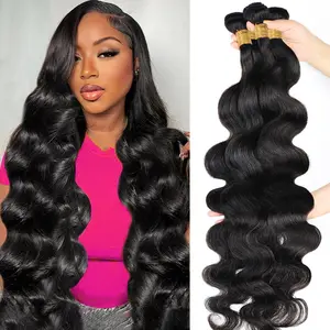 [Hot] Ishow 30 inches Brazilian Body Wave Virgin Hair Bundles 100% Raw Human Hair Straight Hair Bundles for Sew in Quick Weave Hair Extensions Natural Black Color