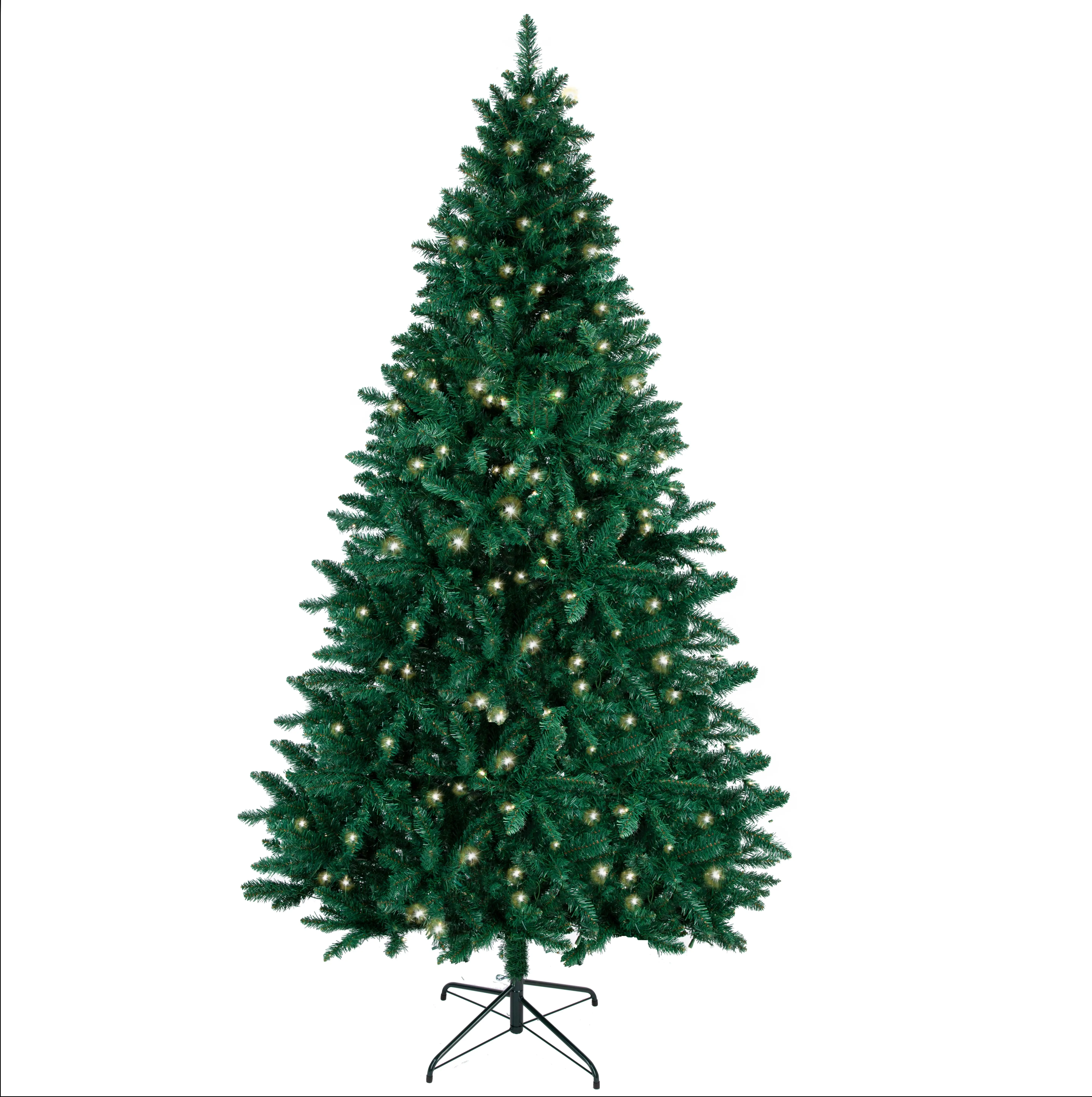 Flexible Flyer 7.5 Ft Christmas Tree Prelit 650 Lights. Full Realistic Artificial Fir Green Xmas by Paricon