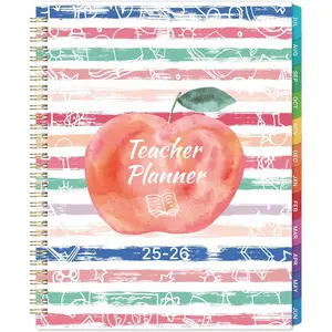 Teacher Planner 2025-2026 - Academic Planner 2025-2026, JUL. 2025 - JUN. 2026, 8.5'' x 11'', Teacher Lesson Planners with Monthly Tabs, Inner Pocket