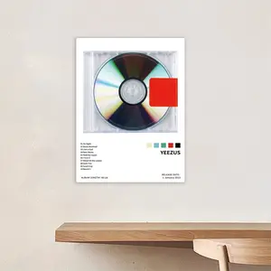 Yeezus - Music album cover, retro canvas poster, classic hip-hop rap art print, suitable for bedroom, office, living room, cafe or dorm decoration, dorm birthday/Christmas/New Year's gift, frameless.