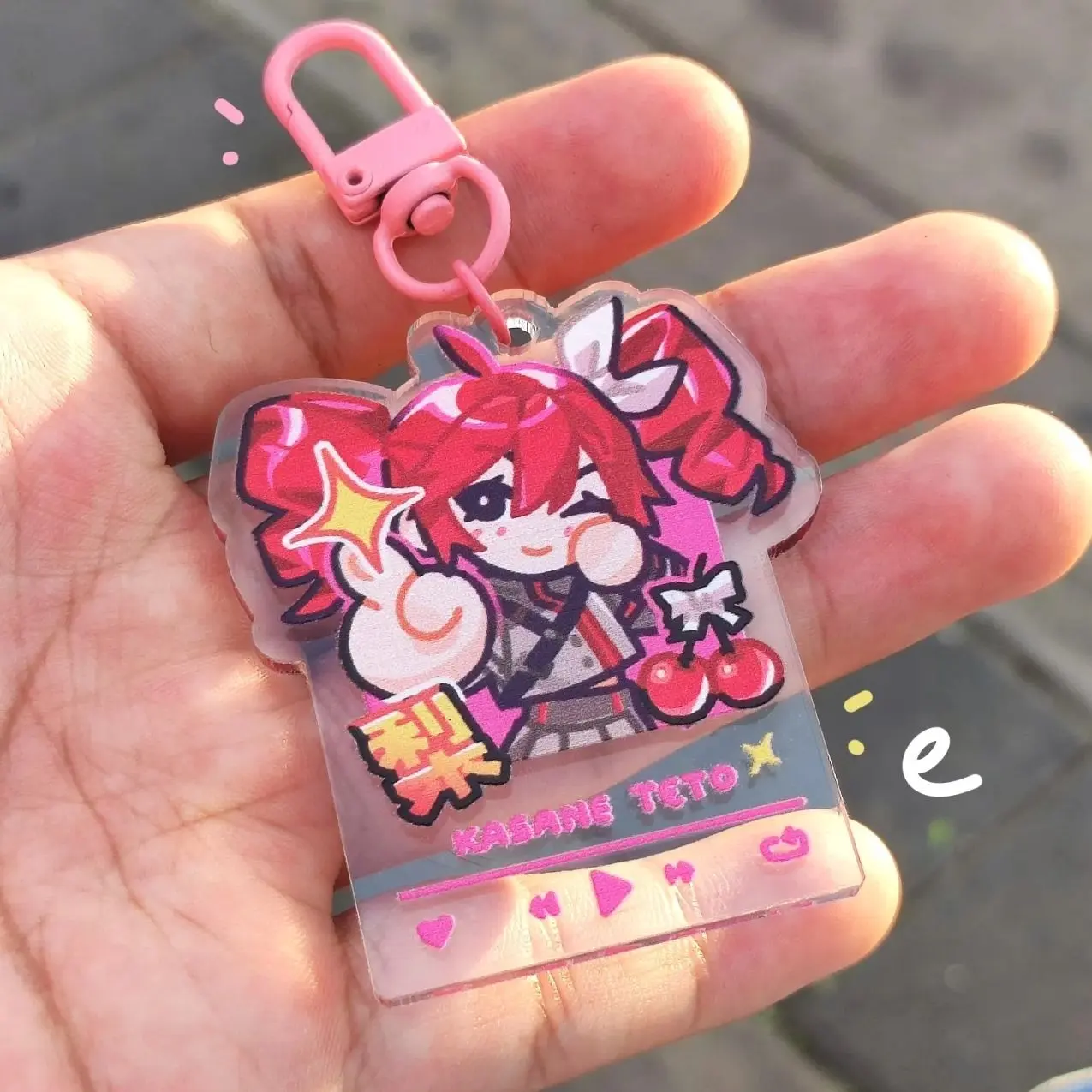 Teto Kasane keychain - vocaloid, spotify keychain