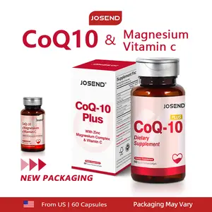 JOSEND CoQ10 & Magnesium & Vitamin C Softgels | Clinically Tested for Heart Health, Immunity, and Energy | 60 Capsules