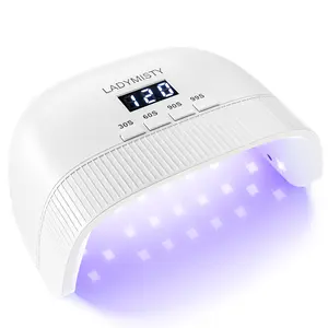 LadyMisty UV Nail Lamp - Fast Drying, UV Light for Gel Nails with 30 Dual Lamp Beads, 4 Timer, LCD Display, Energy Efficient LED Nail Light for Home & Salon