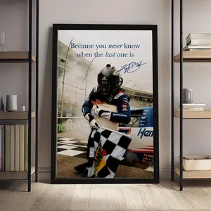 Kyle Busch NASCAR Victory Canvas | Racing Quote Decor for Man Cave & Garage