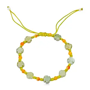 Feel the Fortune of the Four Leaf Clover Jade Bracelet