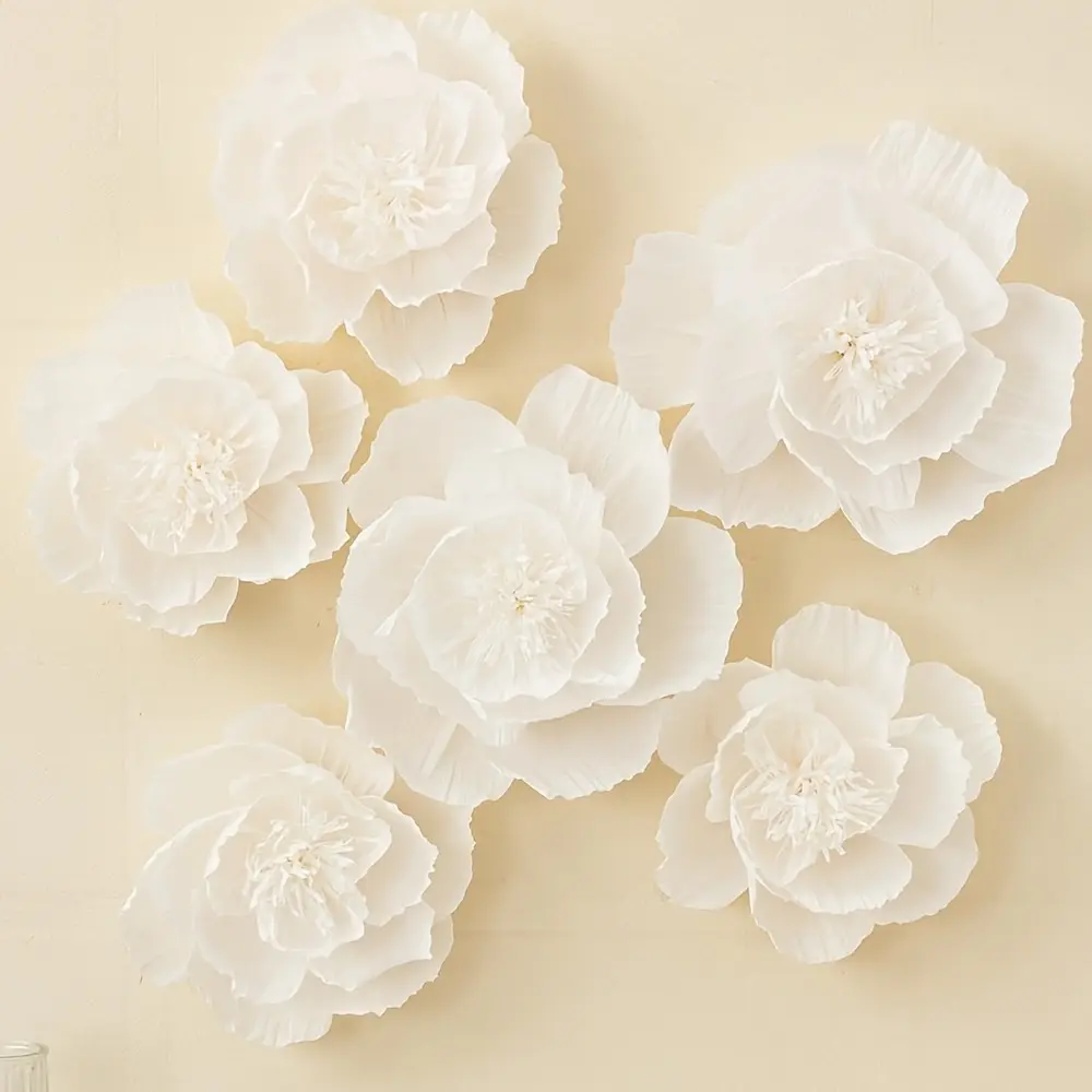 Flower Wall Decoration, Large Paper Flower Decoration for Walls, 3D Wall Flower Wall Decoration, 3D Flower Wall Decoration, Flower Decoration, Wall Flower Decoration Crepe Paper Flower Decoration Wall, Artificial Flower Wedding Decoration