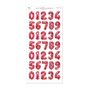 Mini Balloon Numbers • Red