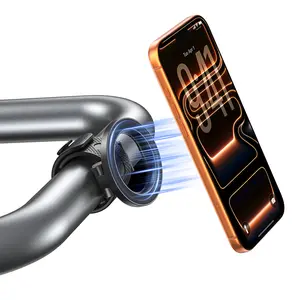 Stroller Magnetic  Phone Holder, , Magnetic Handlebar Mount, [Adjustable Silicone Strap], 17x N52 Strong Magnets, Fits Treadmills, Peloton, Shopping , Adjustable Strap, iPhone 12–17 & Android