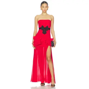 MAJORELLE Fauna Gown in Cherry Red