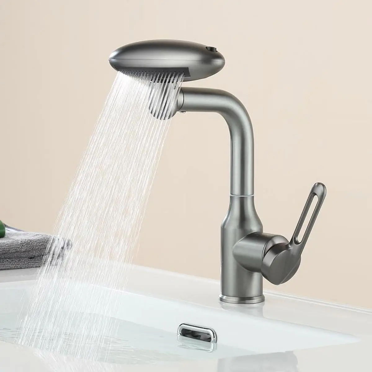 4 Modes Splash Proof Rotatable Faucet, Stainless Steel Durable Rotatable Bathroom Faucet, Bathroom Sink Faucet, Home Bathroom Accessories