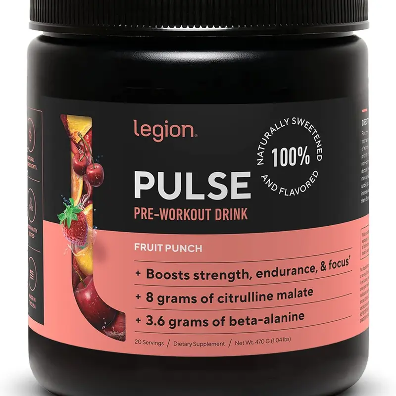 Pulse Pre Workout Supplement – Natural Nitric Oxide Preworkout Drink for Energy, Focus & Performance – Creatine-Free, Naturally Sweetened with Beta Alanine, Citrulline & Alpha GPC – All Natural Pre-Workout Powder