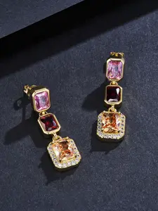 ICED CHICS 1 Pair Colorful Hip-hop Stud Earrings, Elegant and Stylish, Earrings and Trendy Jewelry, High Cost Performance, Perfect for Gifting, Dates, Valentine's Day, Birthday Gifts, High Quality Earrings