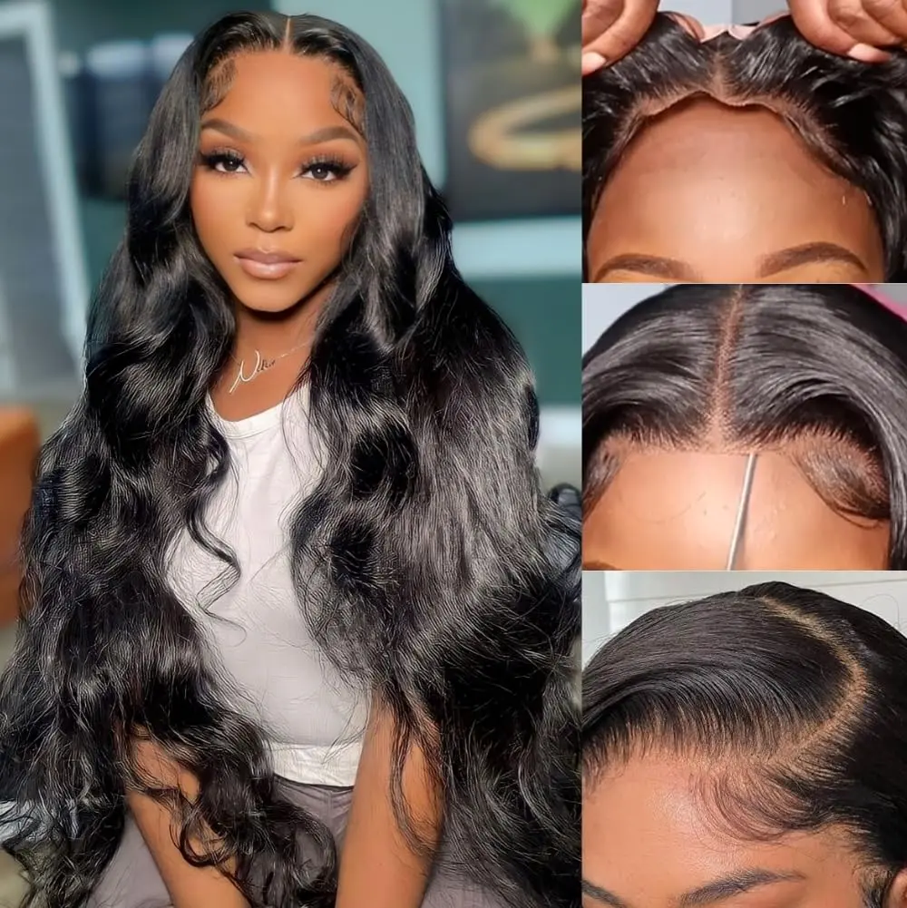 Asteria Hair Ready To Go Glueless Wig Body Wave 7x5/7x4 Pre Cut Lace Closure Human Hair Wigs Bleached Knots with 250% Density