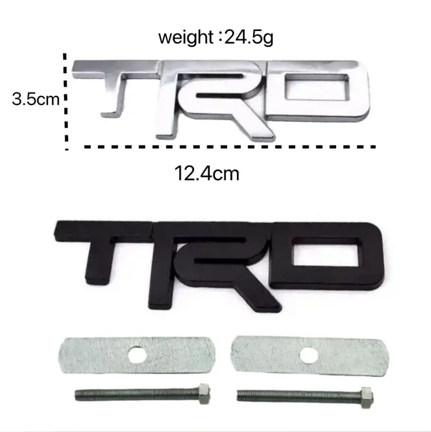 Tundra 1-Piece Front Hood Grille Emblem, 3D Metallic Badge for 4Runner Tacoma TRD Sport - Personalized Decal, Car Decals, Accessories for Car, Auto Accessories