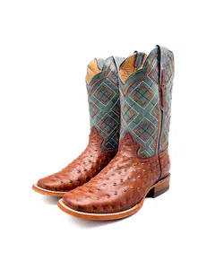 Cowboy Boot Ostrich Cognac