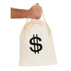 Bank Robber Money Bag Prop