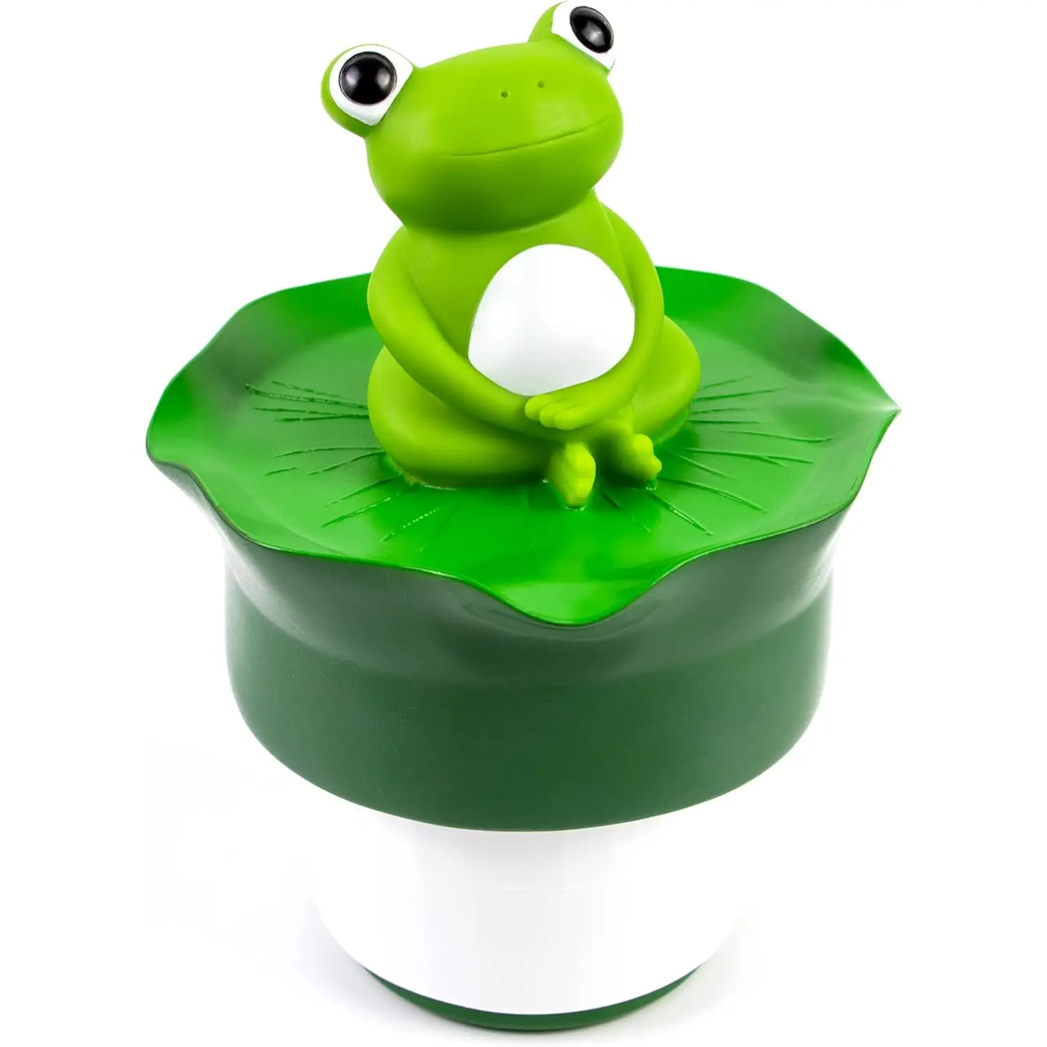 Chlorine Floater for Pool, Floating Large Chlorine Dispenser, Bromine Tablet Holder, Fits 1 and 3 Inch Tablets for above & In-Ground Swimming Pools, Spa Hot Tub, Funny Frog Float MKLZ