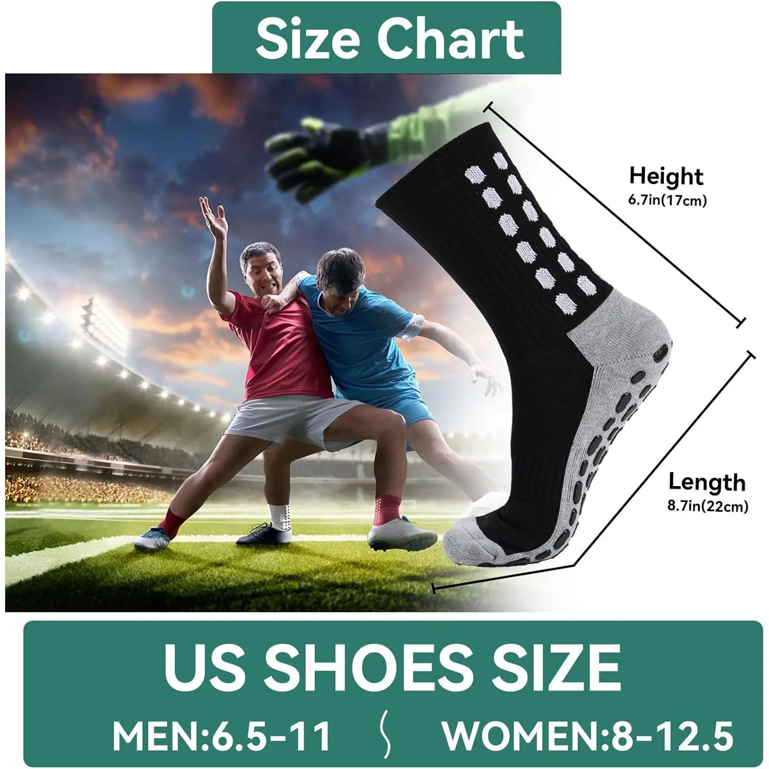 2/4/6 Pairs Men's Women's Soccer Football Baseball Socks with Grip Pads - Non Slip Athletic Sports Socks for Training Match Performance Comfortable Breathable Moisture Wicking Cushioned Ankle Socks Perfect for Running Gym Workout Outdoor Activities 2/4/6 Pairs Men's Women's Soccer Football Baseball Socks with Grip Pads - Non Slip Athletic Sports Socks for Training Match Performance Comfortable Breathable Moisture Wicking Cushioned Ankle Socks Perfect for Running Gym Workout Outdoor Activities