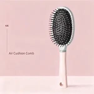 Fluffy Cushion Hairbrush for Women - Scalp Massage Comb Designed for Long Hair, Detangles Gently & Adds Hair Fullness