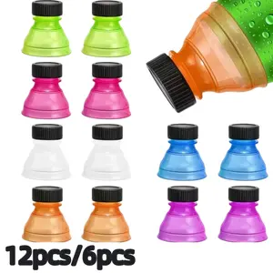 12pcs/6pcs Beverage Can Protective Lids - Spill-Proof, Carbonated Drink Can Lids, Keep Drinks Fresh Fits Standard Soda and Juice Cans, Drink Protectors