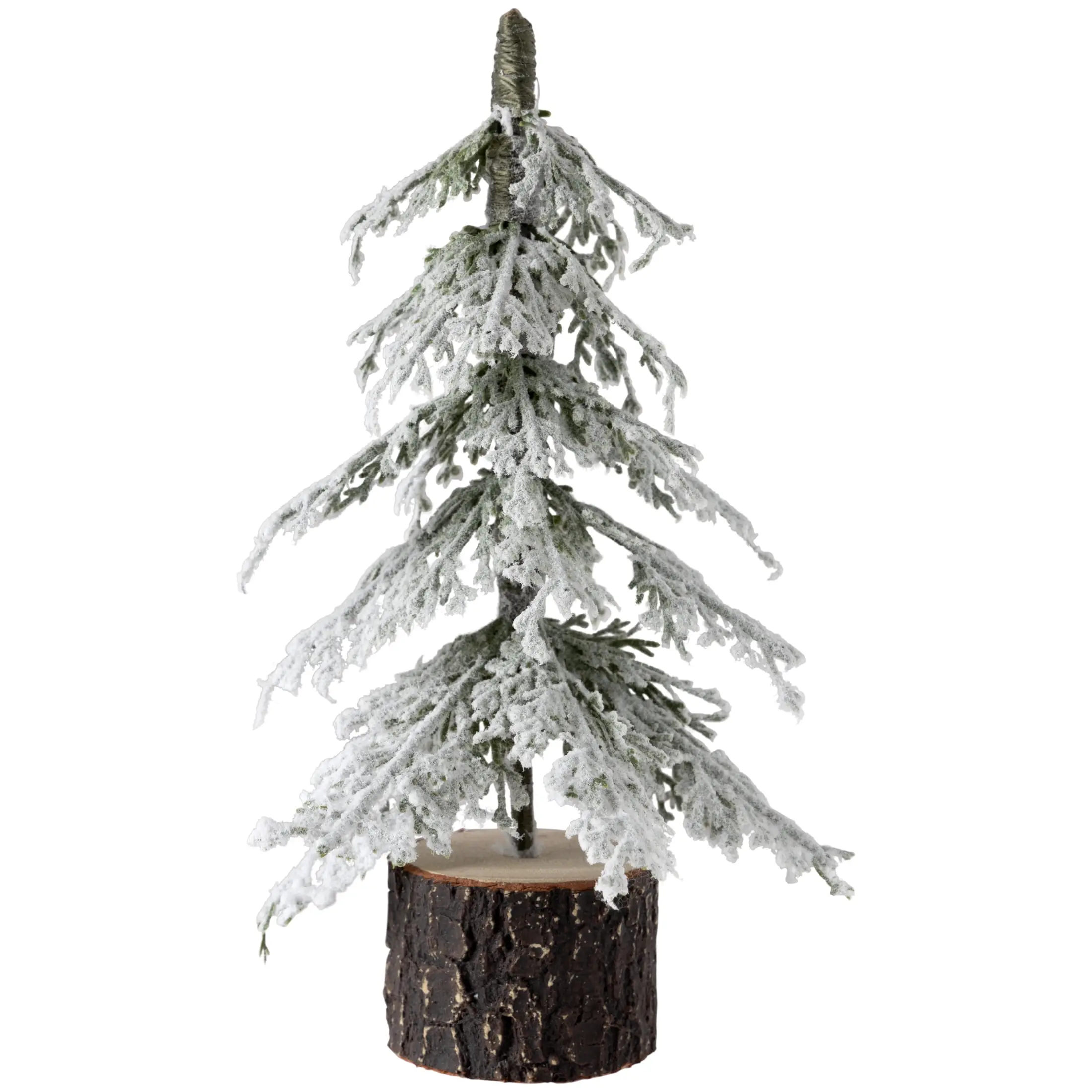My Texas House Flocked Downswept Pine Tree Decoration, Green 10 in