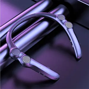 Four-Core Wireless Neck Speaker with High-Resolution Sound, Wireless Connectivity, USB Port, and Ergonomic Design, Suitable for Outdoor Sports and Cycling
