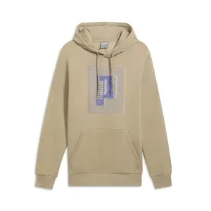 PUMA Mens Target Hoodie Athletic Outerwear Casual - Beige