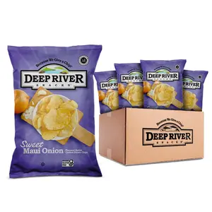 Deep River Snacks Sweet Maui Onion Kettle Cooked Chips, 5 Ounce (12)
