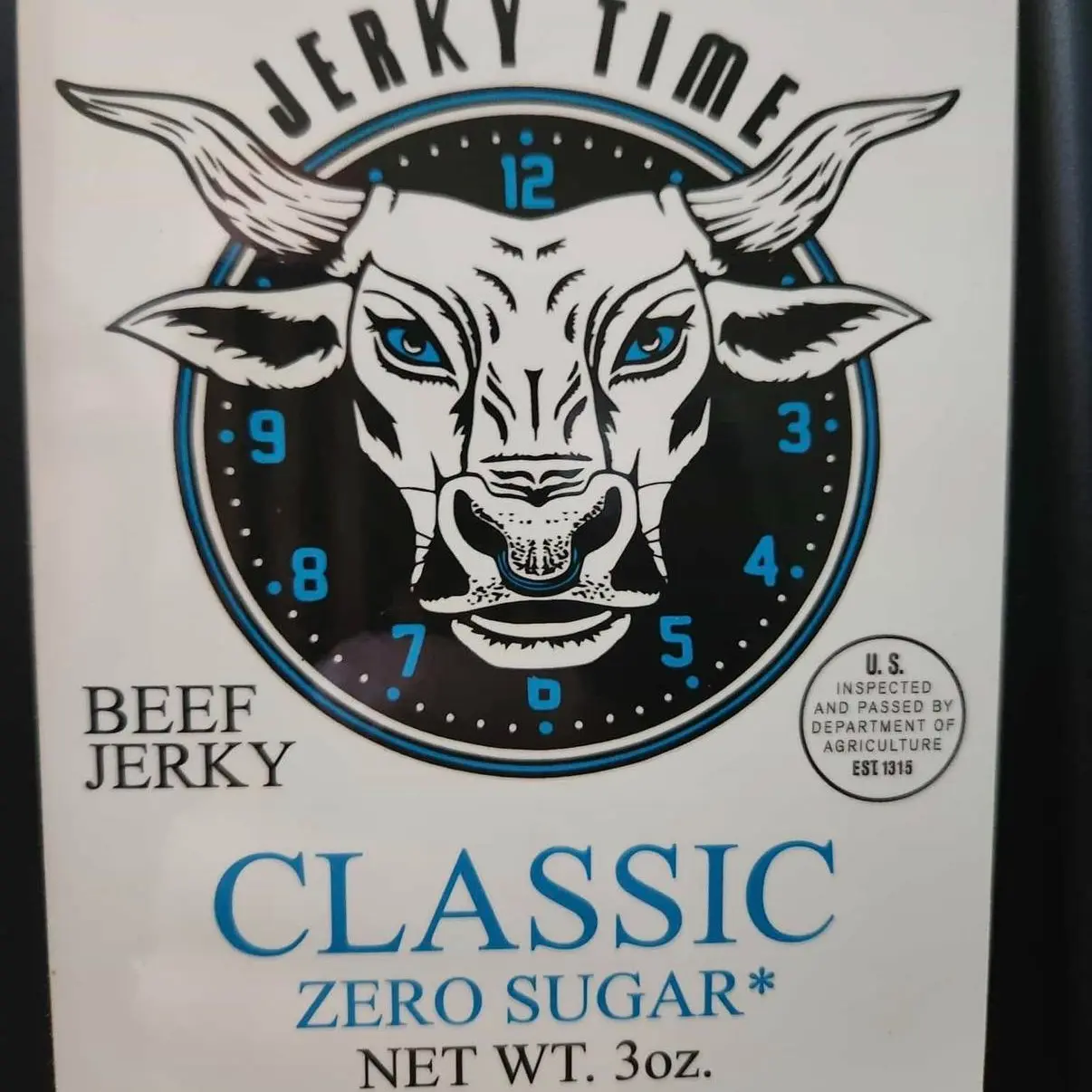 Jerky Time Classic Zero Sugar Beef Jerky - Sugar-Free Snack with Minimal Ingredients for Everyday Use - 3oz
