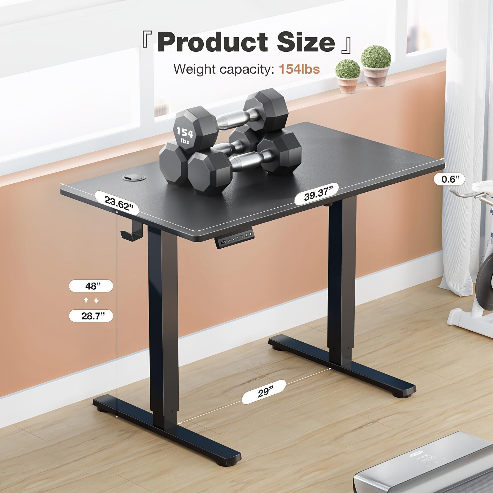 Standing Desk, Adjustable Height Electric Sit Stand Up Down Computer Table, Modern Lift Motorized Desktop Workstation, 40x24 Inch Ergonomic Rising Desks for Work Office Home