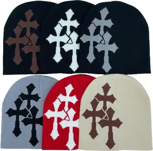 Chrome Cross beanie for Cold Weather - Autumn and Winter Pooyikoi