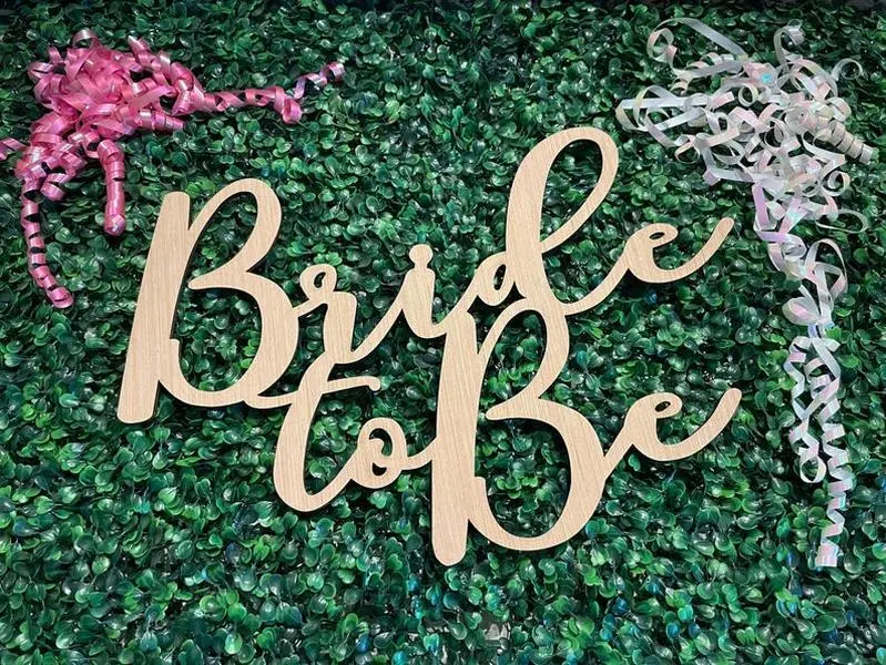 Bride to Be Wooden Sign Bridal Shower Backdrop Decor