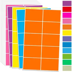 240 count Colored Label Stickers,12 Colors 3" x 2" Color Coding Labels,  Moving Labels, Name Sticker