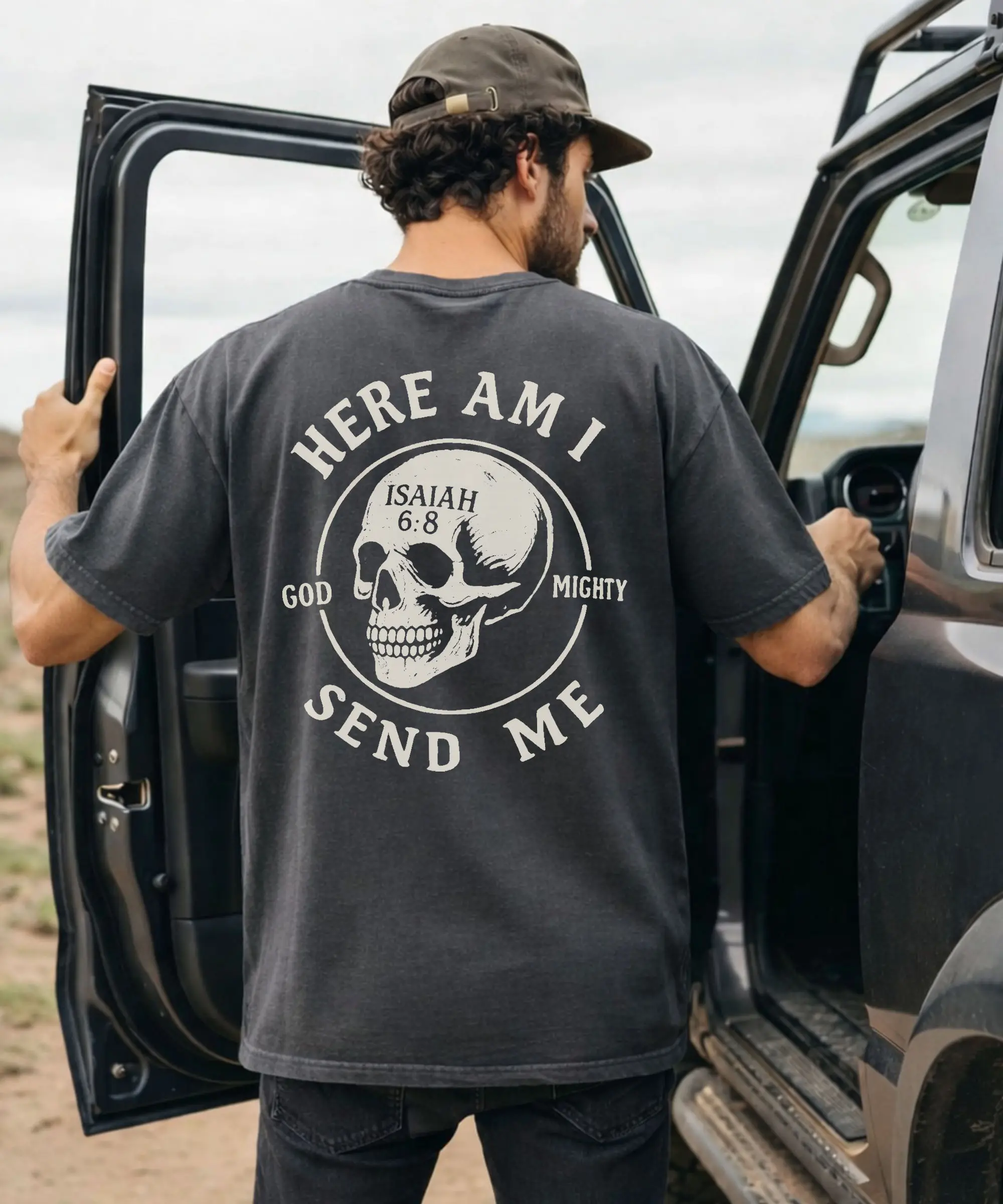 Here Am I Send Me Shirt – Isaiah 6:8 Christian Graphic Tee | Bold Faith Streetwear for Men