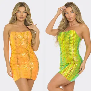 Julie Off Shoulder Sequin Bodycon Mini Dress Womenswear