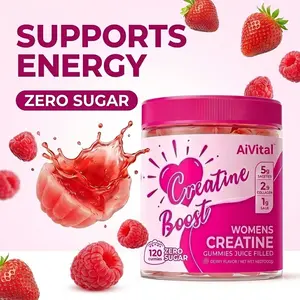 AiVital Zero Sugar Creatine Gummies for Women – Energy Boost + Cognitive Support + Post-Workout Muscle Recovery,Creatine for Women[New and old packaging shipped randomly]